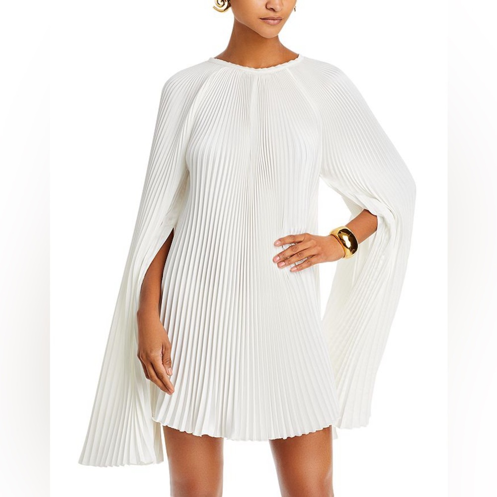 White Sheath Mini Dress with Crew Neck for Weddings